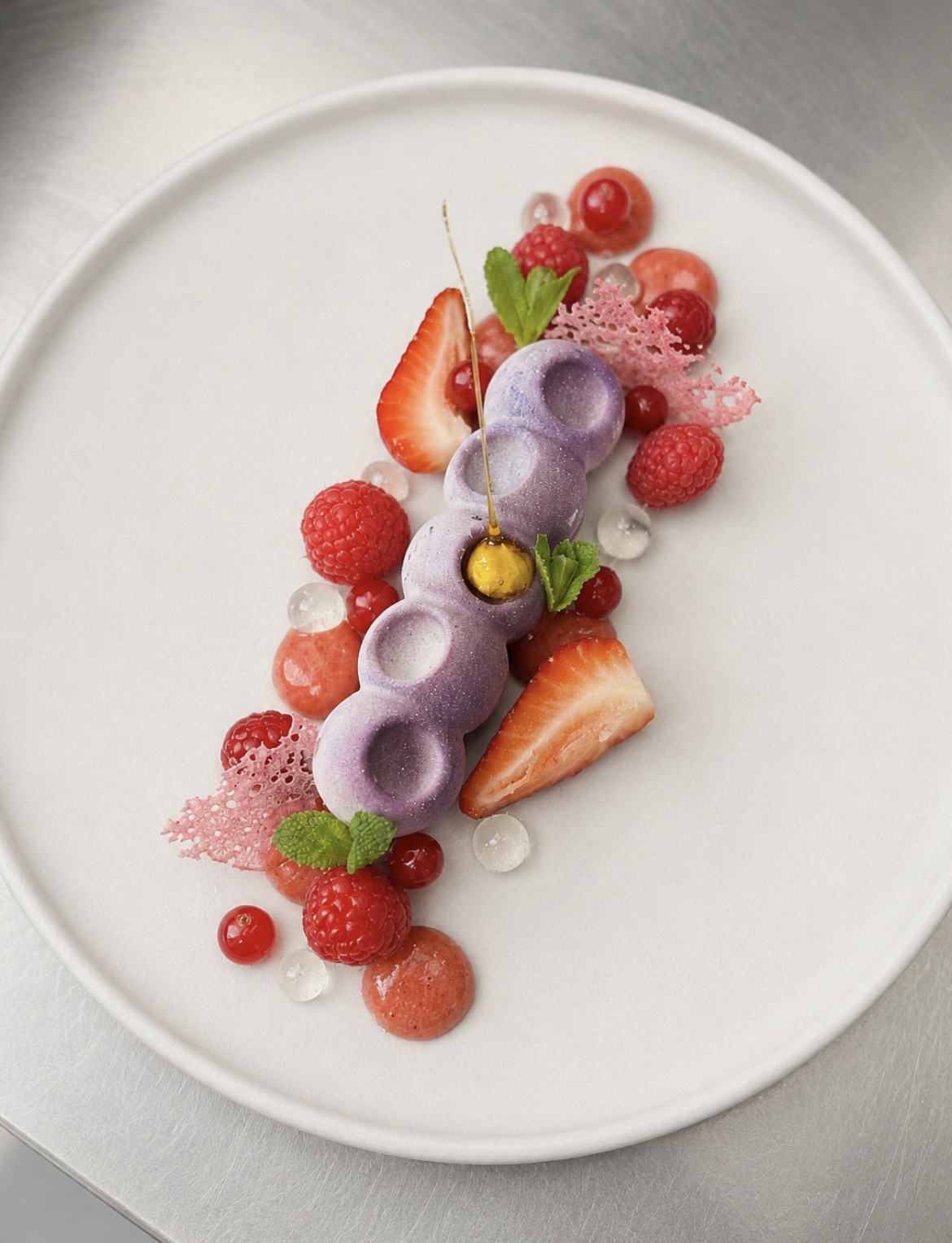 Berry dessert plated by Eva Jank
