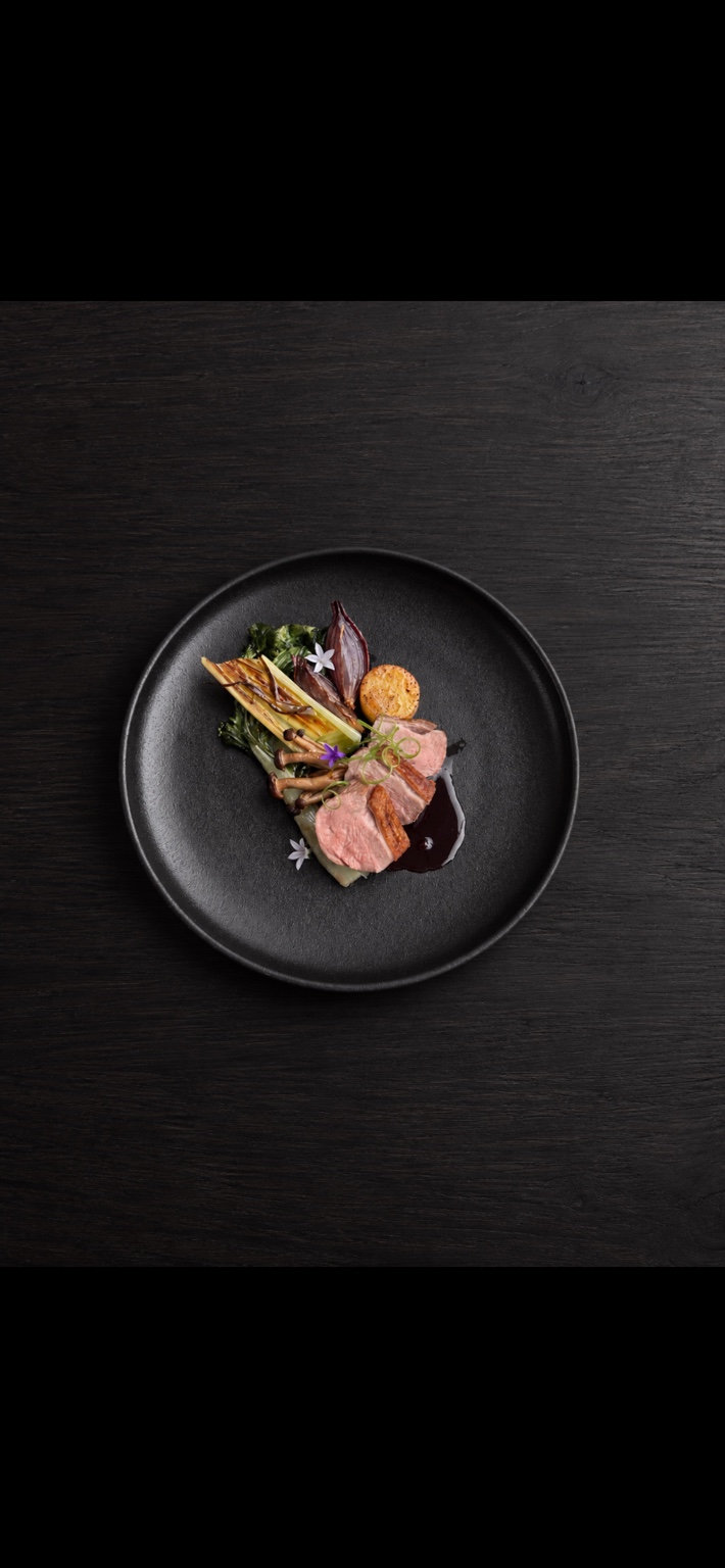 Duck fine-dining plate by Eva Jank